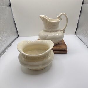 Lenox Ivory Ceramic Pitcher and Bowl Set